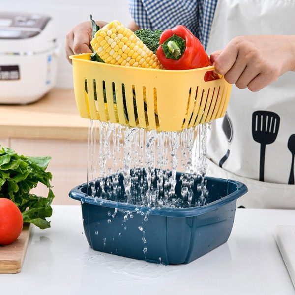 multi-function-double-layer-draining-storage-basket-with-lid-kitchen-basket-random-color